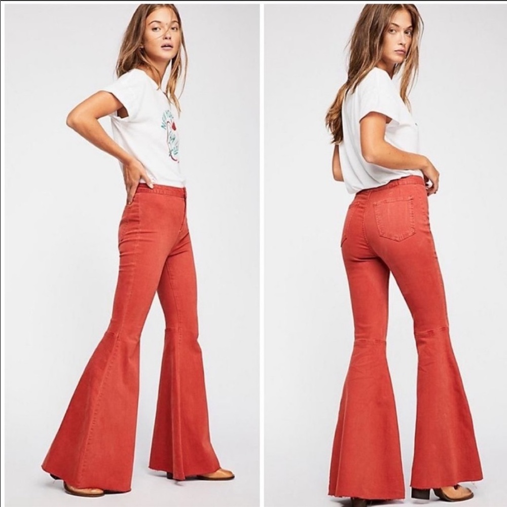 Free People Just Float On Denim Rust Jeans